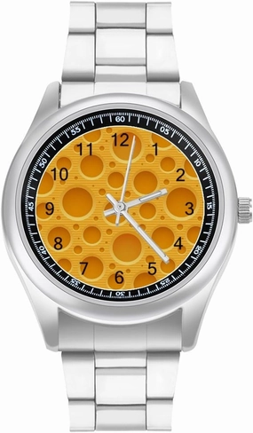 Yellow Cheese Casual Wrist Watches for Men Classic Business Dress Watch Big Face for Work Gym
