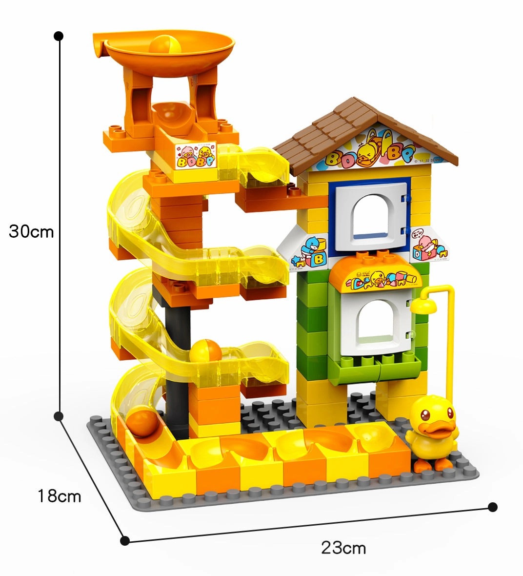 Yellow Duck Build Rolling Ball Track Set