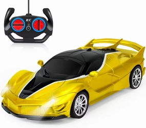 YongnKids Remote Control Car for Kids, RC Cars for Kids, RC Racing Toy with Lights,Hobby RC Cars Electric Power On Road Vehicle Toy Christmas Birthday Gift for Boys Girls Age 3 