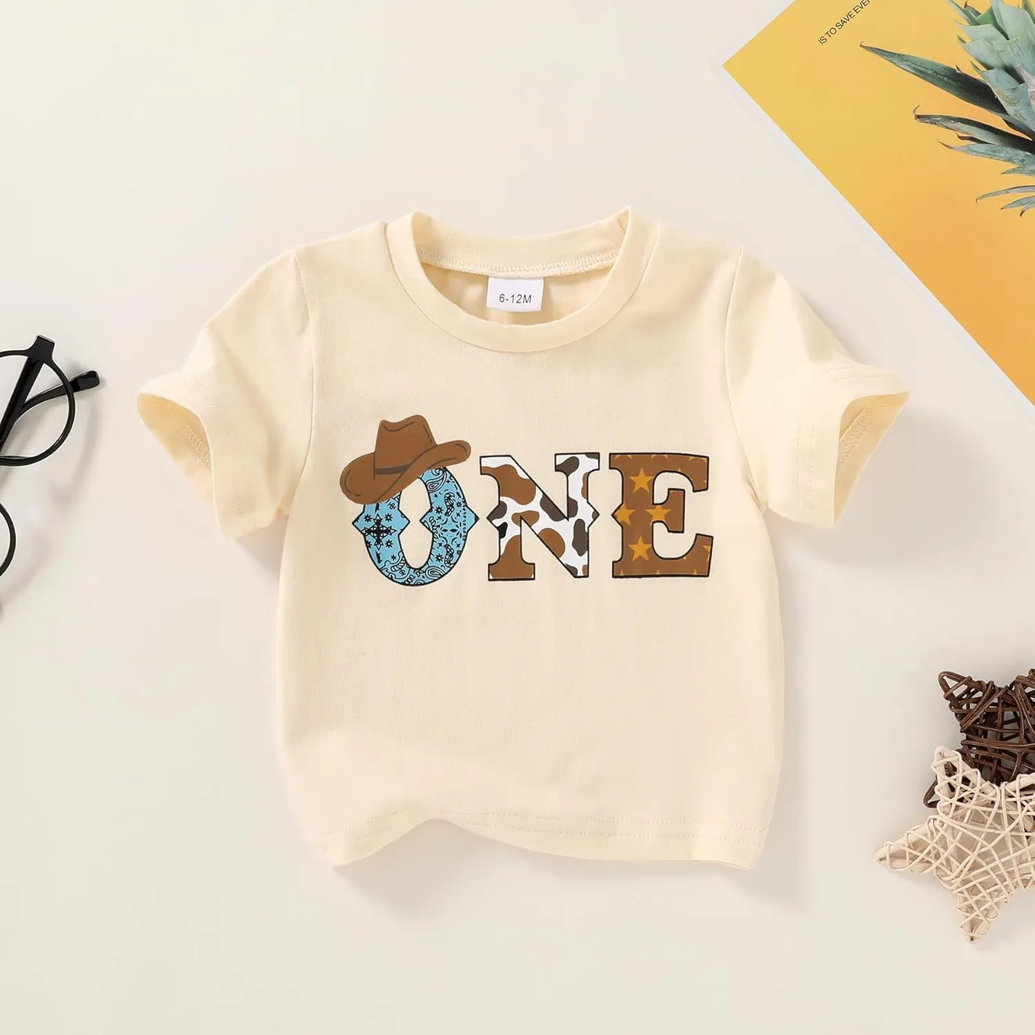 YOUNGER TREE Baby Boy Clothes 1 Year Old Clothes First Birthday Outfit Boy Short Sleeve T-Shirt Infant Summer Outfits