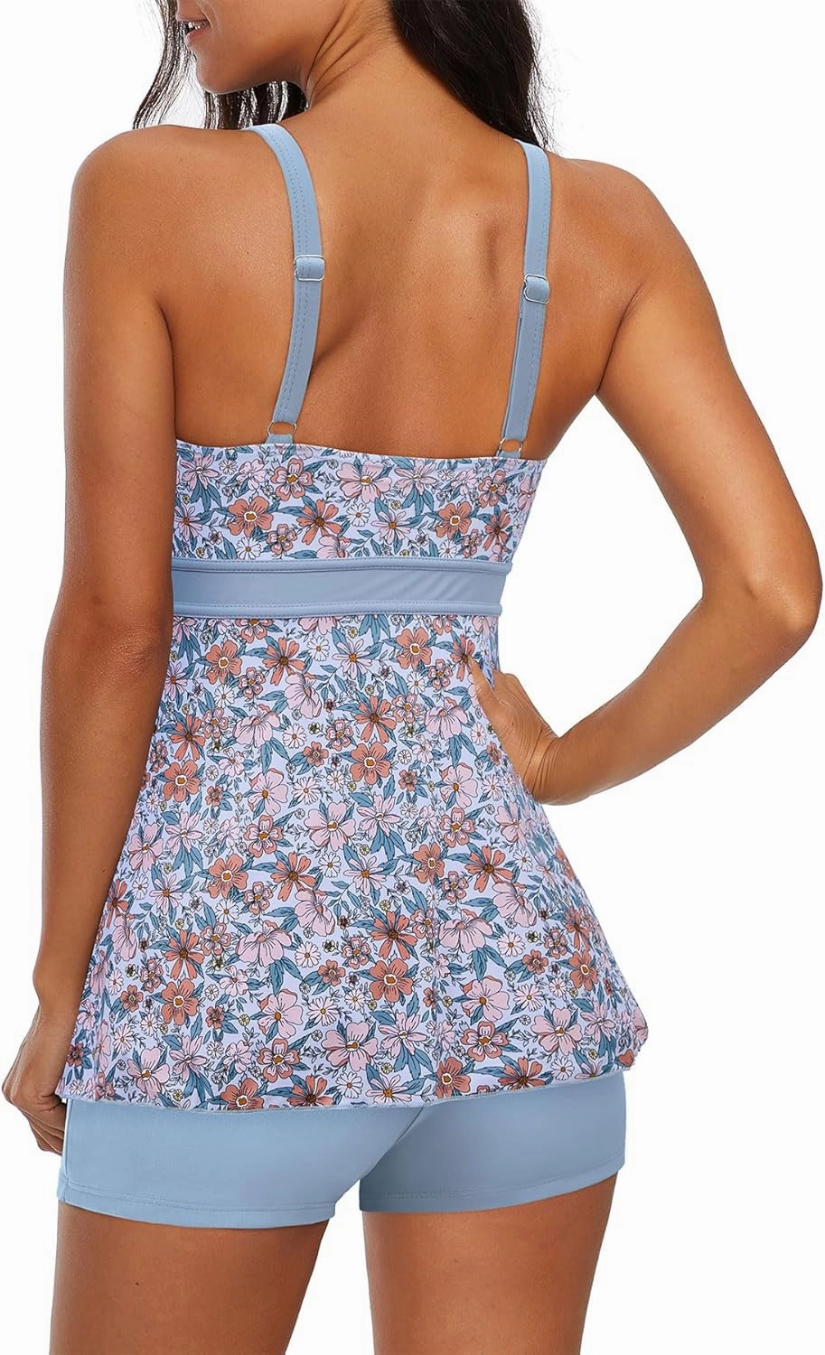 Zando Womens Tankini Swimsuits for Women 2025 Tummy Control Swimsuit Bathing Suit Top with Boyshorts Flowy Women' Swimwear