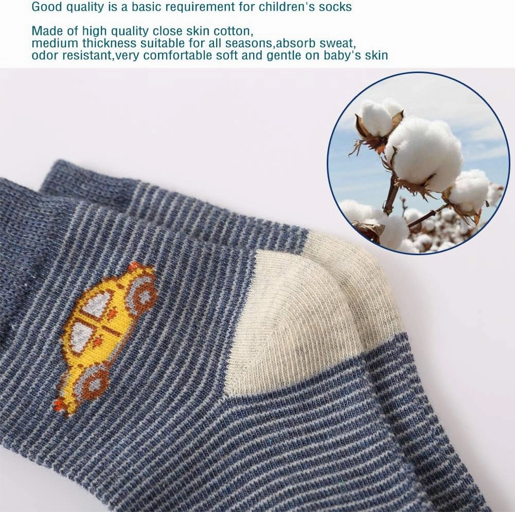 Zumou Toddler Kids Little Boys Fashion Cotton Crew Socks 5/10 Pack
