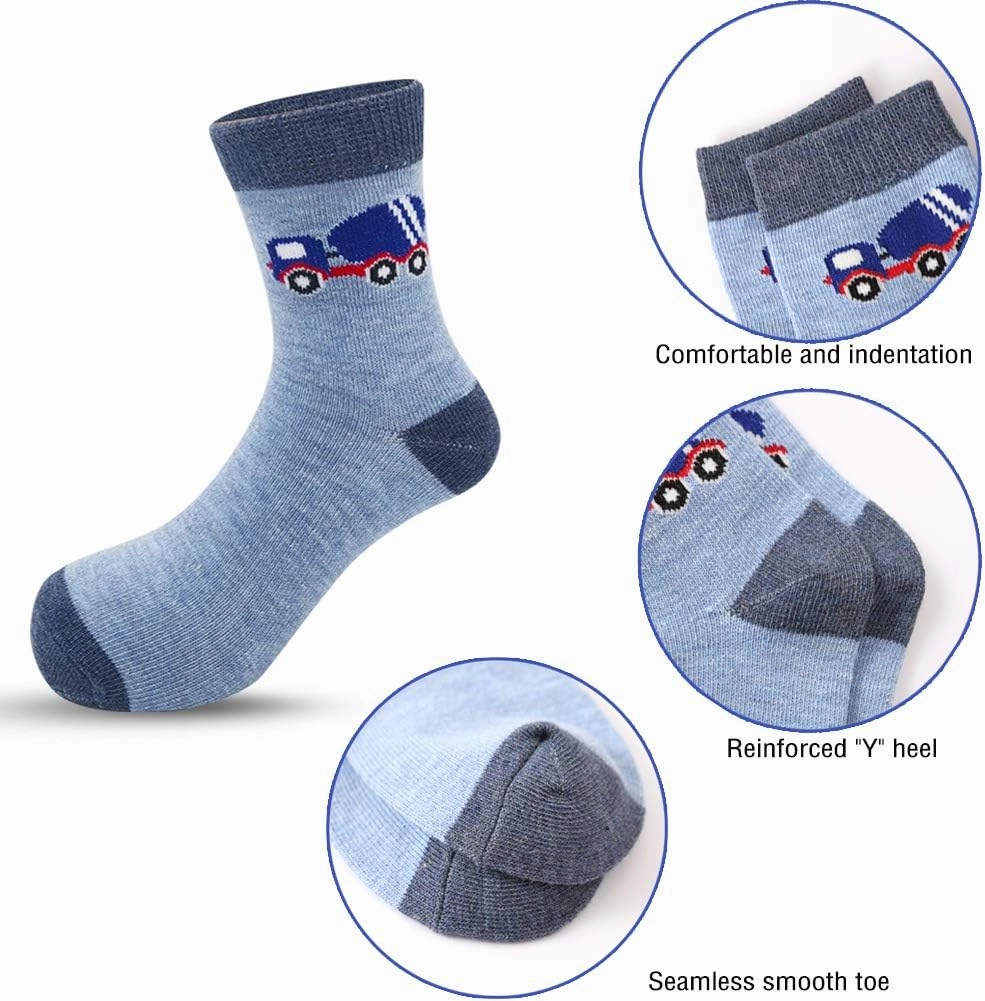 Zumou Toddler Kids Little Boys Fashion Cotton Crew Socks 5/10 Pack