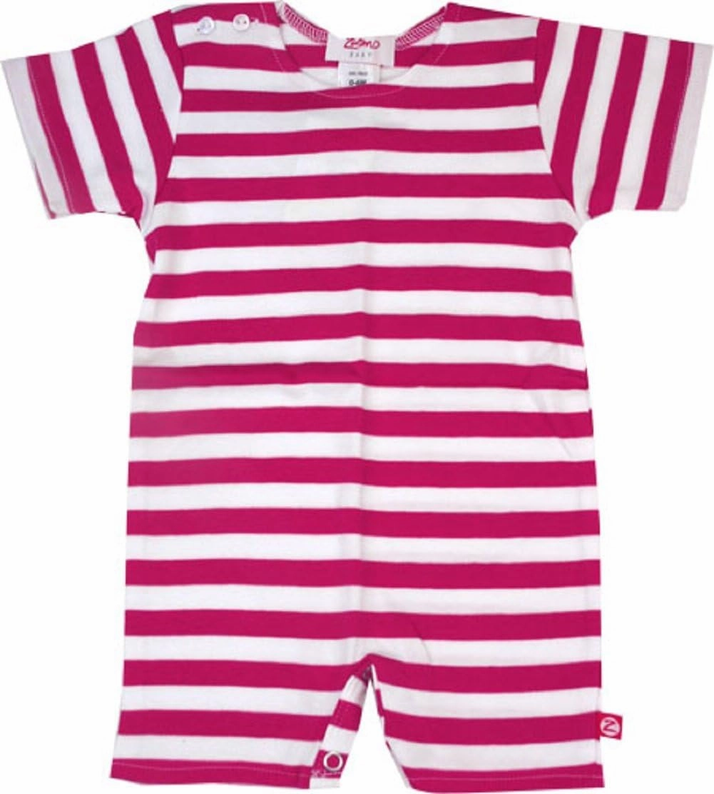 Zutano Fuchsia/White Stripe Bodysuit (18-24M)