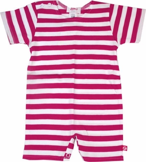 Zutano Fuchsia/White Stripe Bodysuit (18-24M)